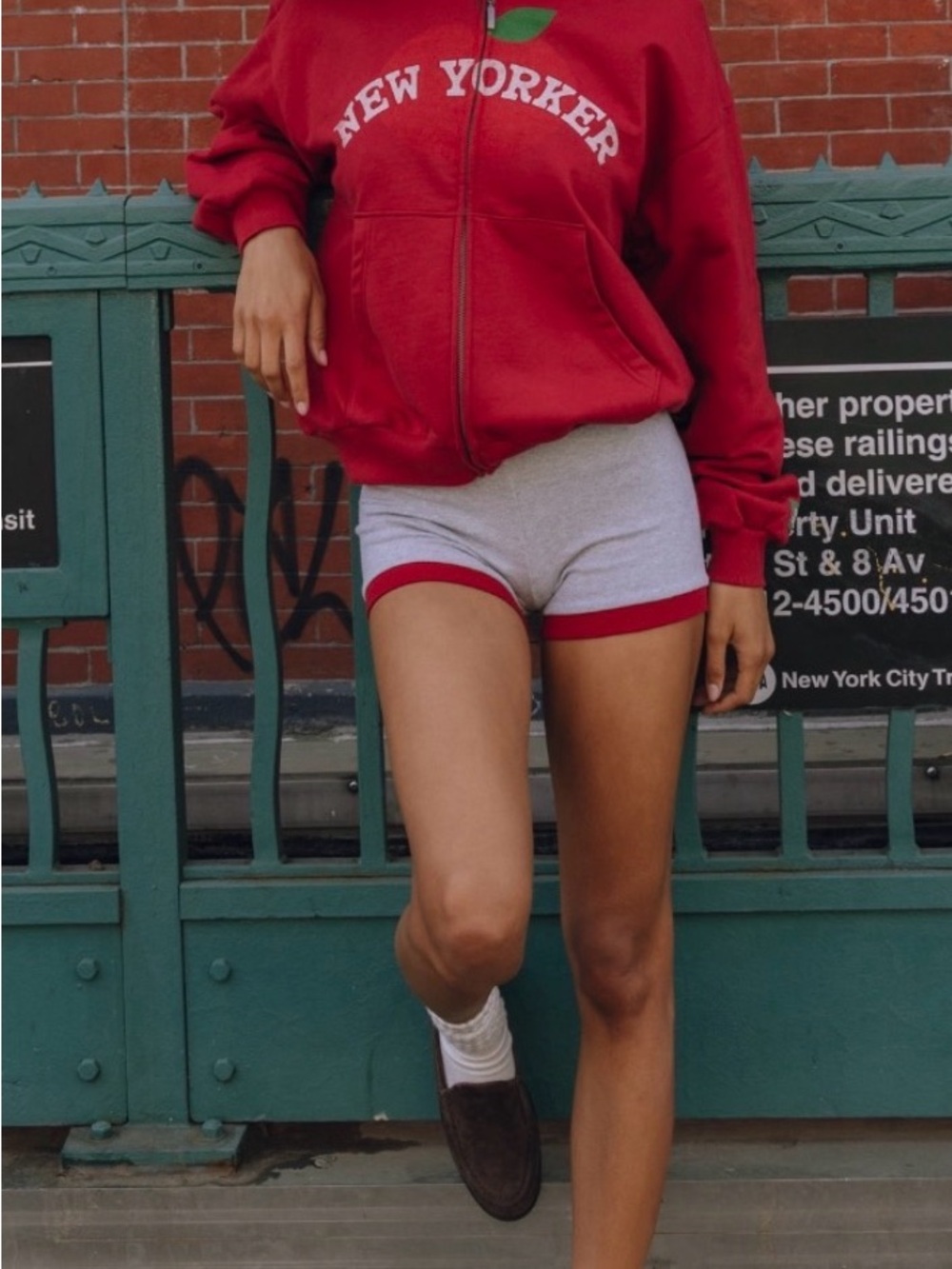 Daily Drills Sunday Shorts Vintage Red & Heather Gray